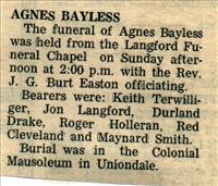 Bayless, Agnes F. N